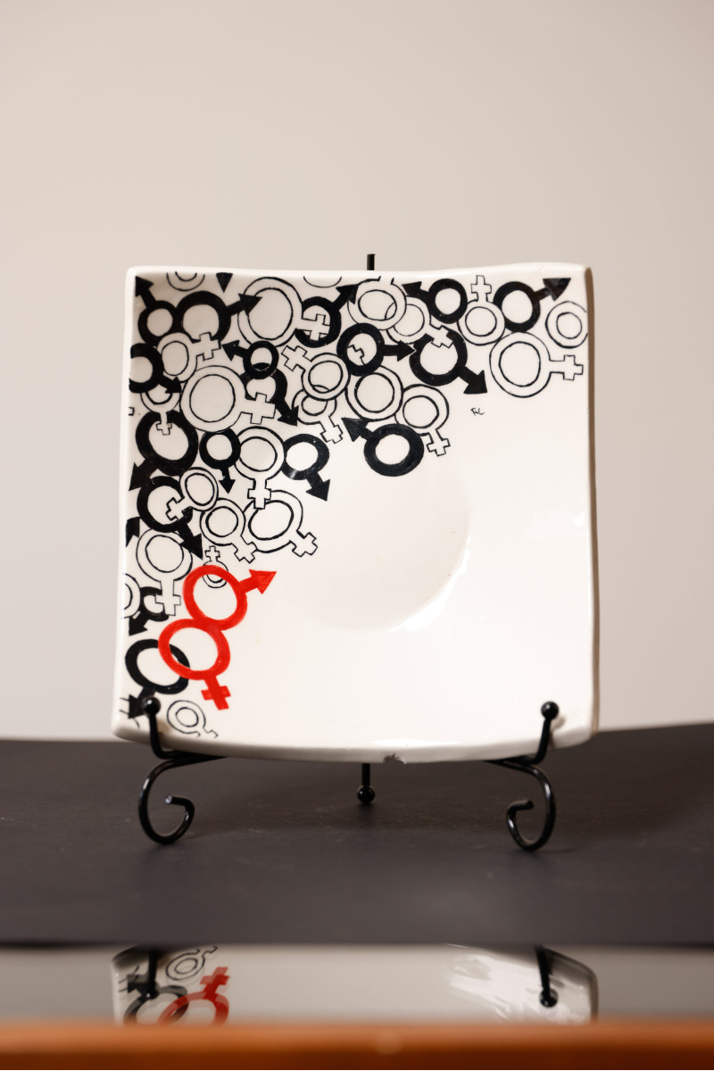 Piatto Decorativo Lui Lei Ceramica Regalo Coppia | Laboratorio71