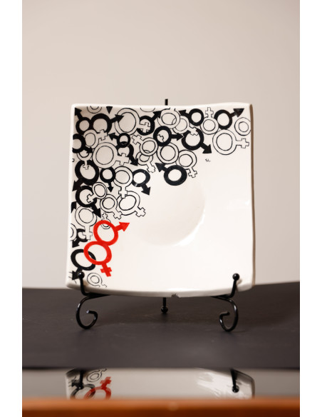 Piatto Decorativo Lui Lei Ceramica Regalo Coppia | Laboratorio71