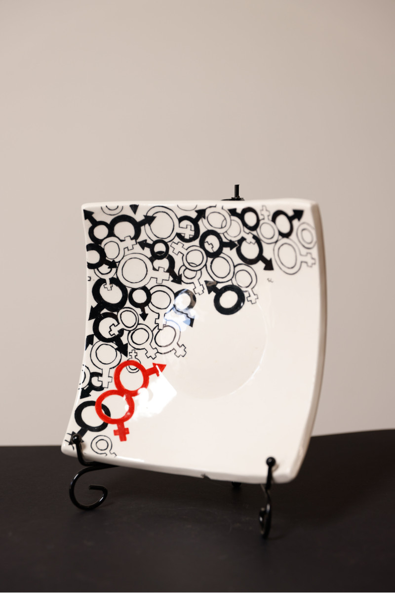 Piatto Decorativo Lui Lei Ceramica Regalo Coppia | Laboratorio71