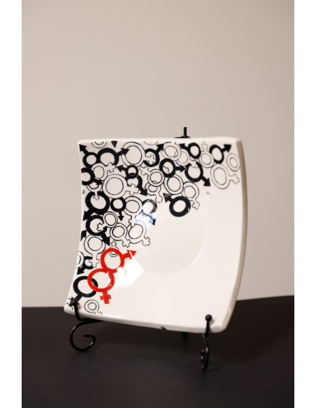 Piatto Decorativo Lui Lei Ceramica Regalo Coppia | Laboratorio71