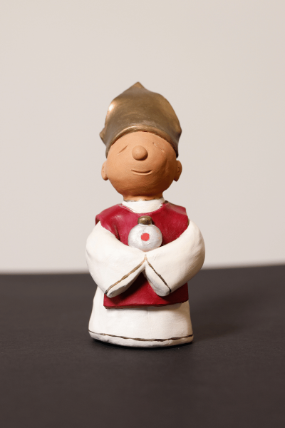 San Gennaro Statuina Stilizzata Terracotta | Laboratorio71