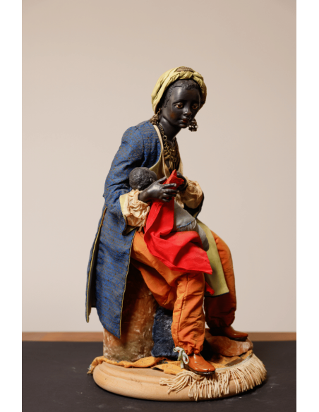 Madre Orientale con Bambino Presepe Napoletano | Laboratorio71