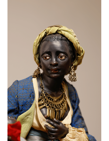 Madre Orientale con Bambino Presepe Napoletano | Laboratorio71